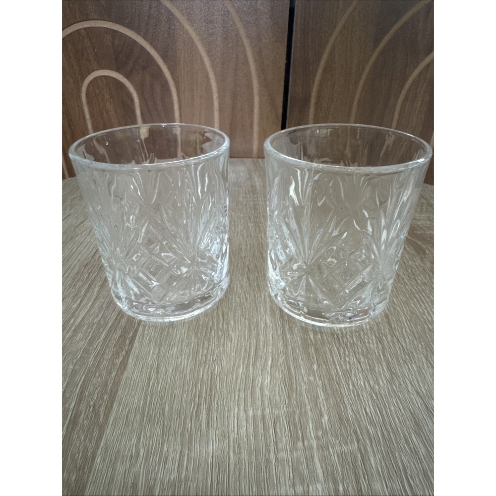 Cristal d'Arques Old Fashioned Whiskey Glasses, Bourbon, Scotch, Barware, Qty 2